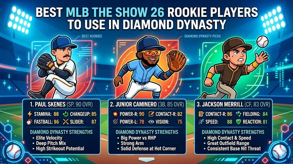 Best MLB The Show 26 Rookie Players to Use in Diamond Dynasty