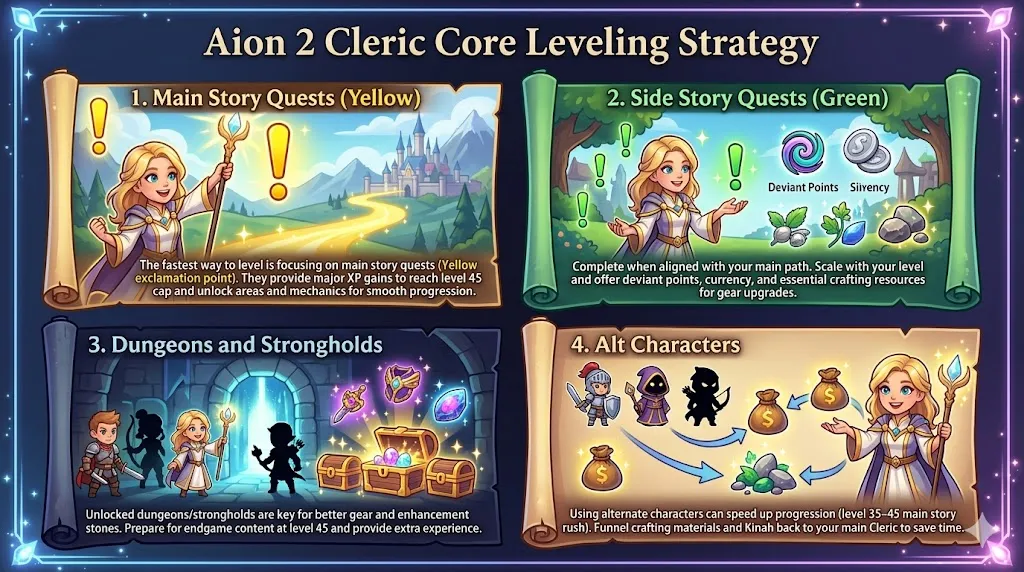 Aion 2 Cleric Core Leveling Strategy