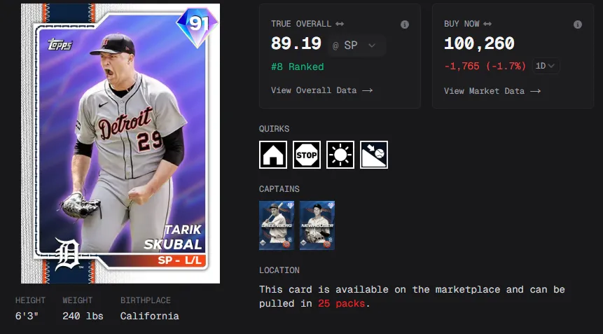 MLB The Show 26 Tarik Skubal