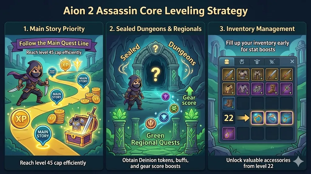 Aion 2 Assassin Core Leveling Strategy