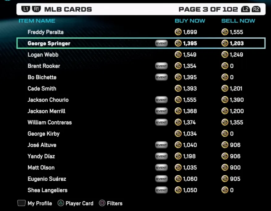 MLB The Show 26 Diamond Dynasty Marketplace