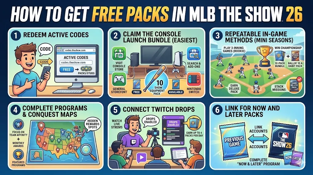 How to Get Free Packs in MLB The Show 26
