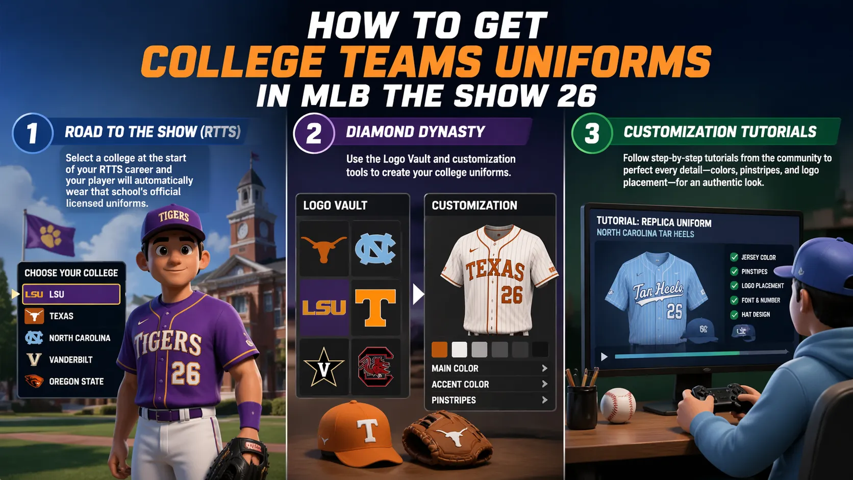 How to Get College Teams Uniforms in MLB The Show 26