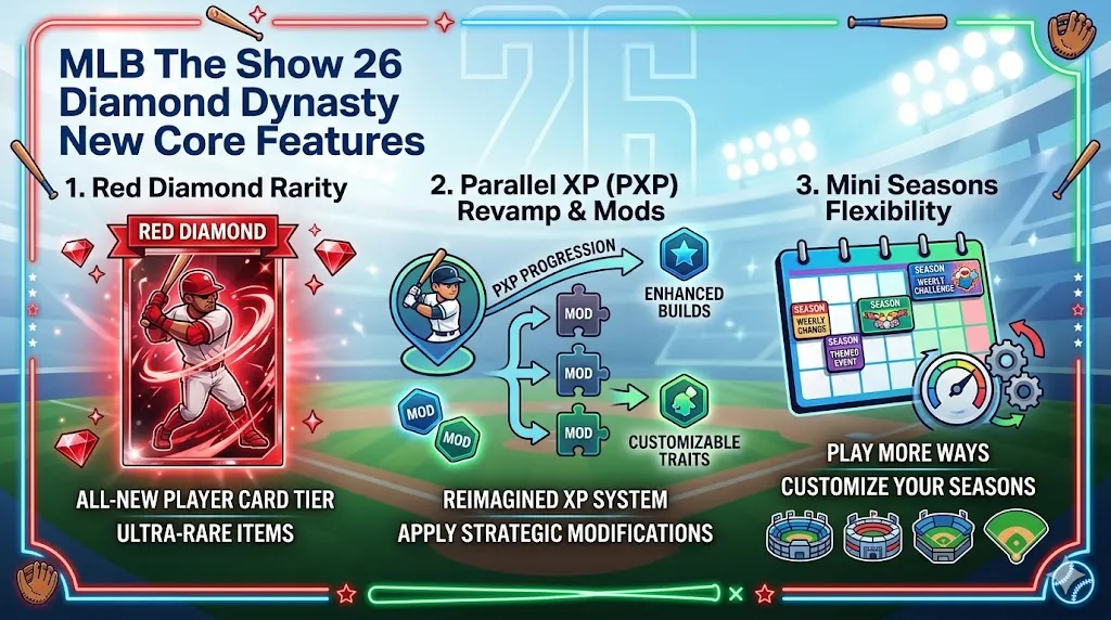MLB The Show 26 Diamond Dynasty New Core Features