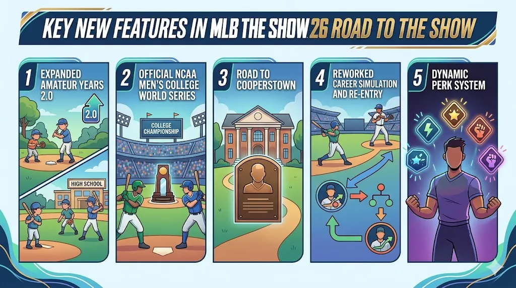 Key New Features in MLB The Show 26 Road to the Show