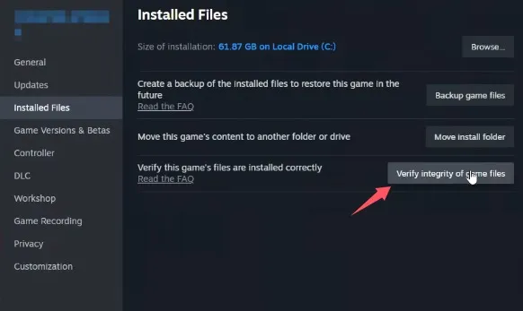 Verify the Integrity of Your Game Files