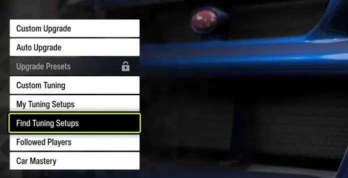 Forza Horizon 6 Apply a Tuning Set