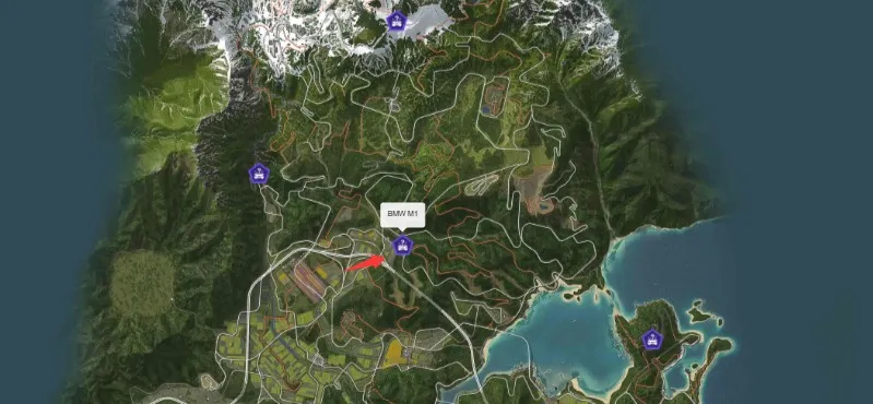 1981 BMW M1 Map Location