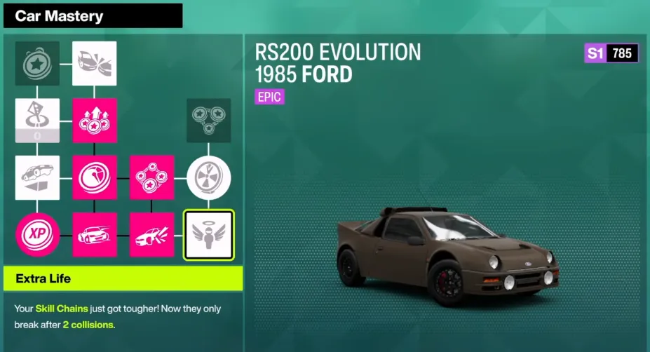 Forza Horizon 6 Car Mastery and Perks