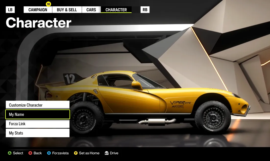 How to Change Your Name in Forza Horizon 6?