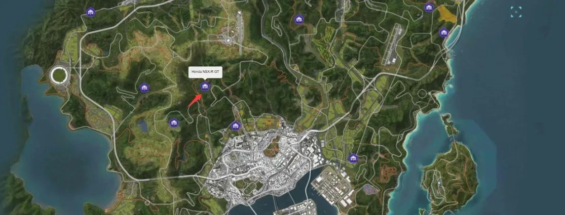2005 Honda NSX-R GT Map Location