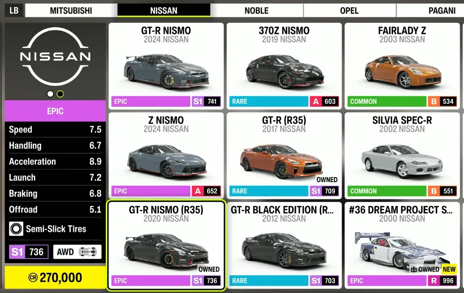 Forza Horizon 6 Cars