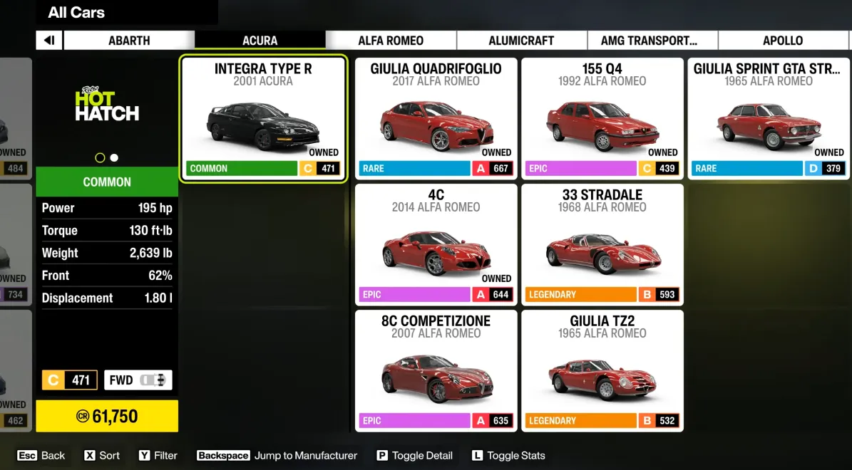 Forza Horizon 6 Cars