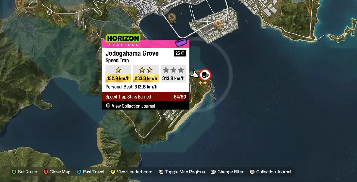 Jodogahama Grove Speed Trap Map Locations