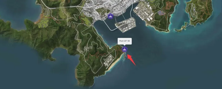 2005 Ford GT Map Location