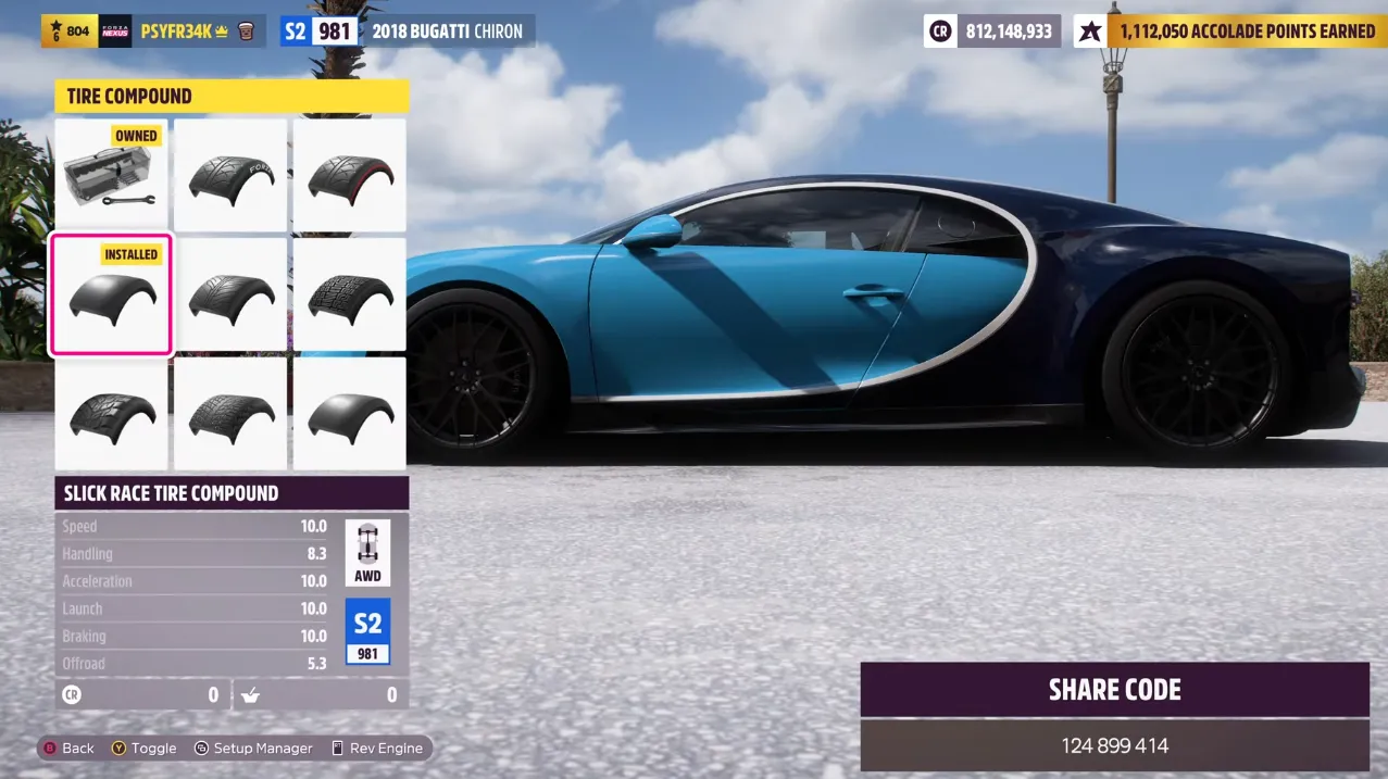 Forza Horizon 5 Bugatti