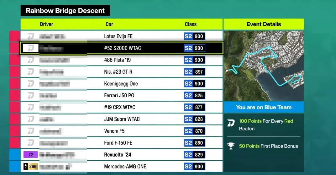 FH6 Rainbow Bridge Descent Street Racing Event