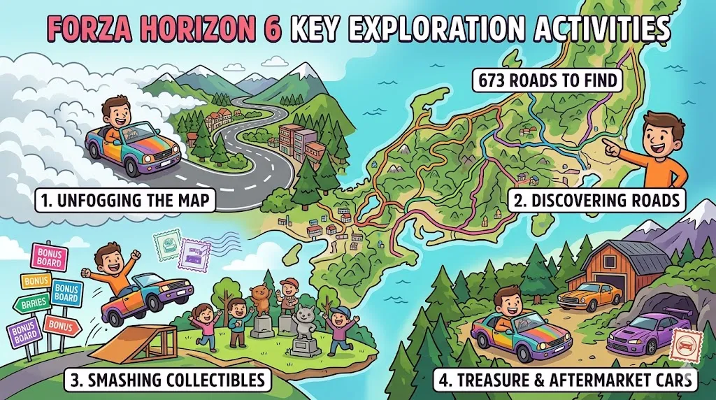 Forza Horizon 6 Key Exploration Activities