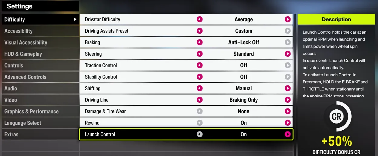 Adjust Difficulty and Settings