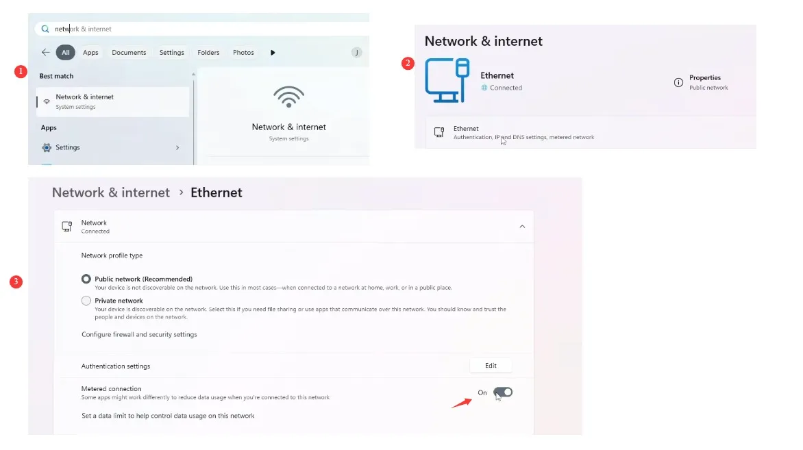 Turn Off Metered Connection