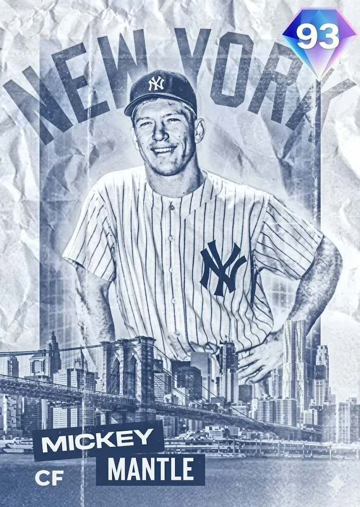 93 OVR Mickey Mantle (CF, Yankees)