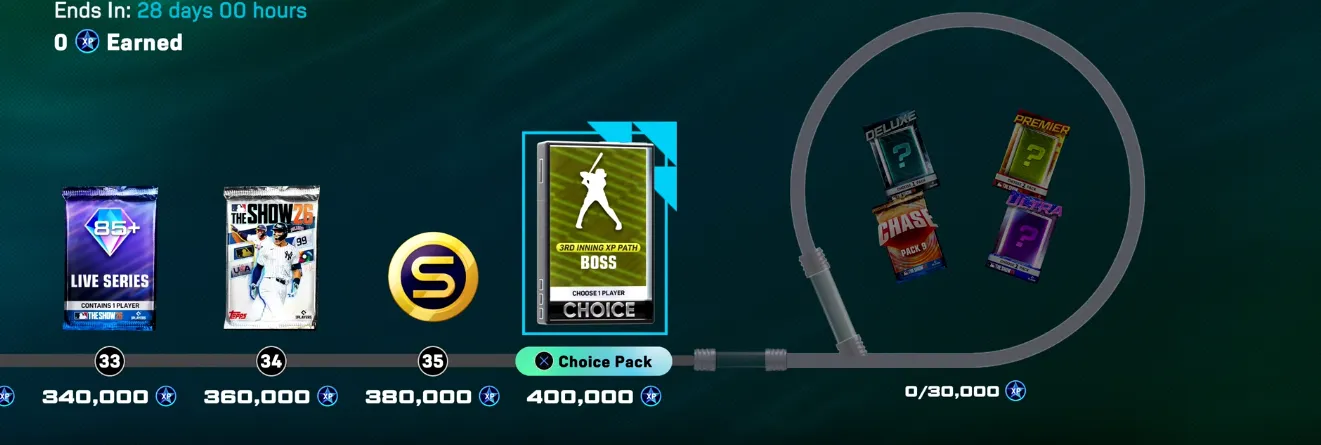 MLB The Show 26 3RD Inning XP Path Tasks