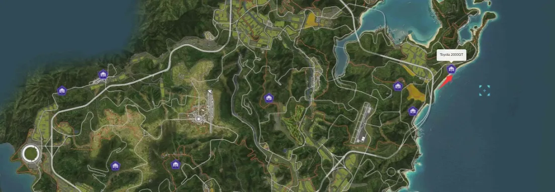 1969 Toyota 2000GT Map Location