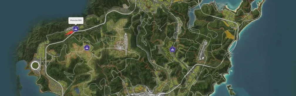 1987 Porsche 959 Map Location