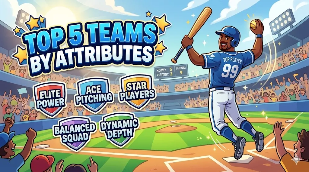 Top 5 Teams in MLB The Show 26 by Attributes