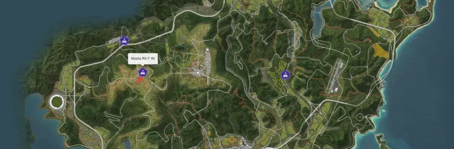 1985 Mazda RX-7 GSL-SE Map Location