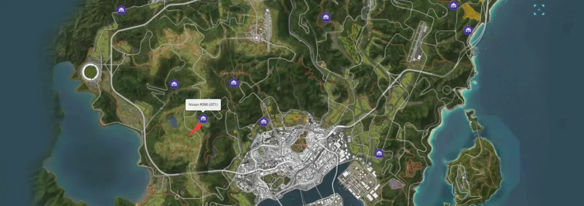 1998 Nissan R390 (GT1) Map Location