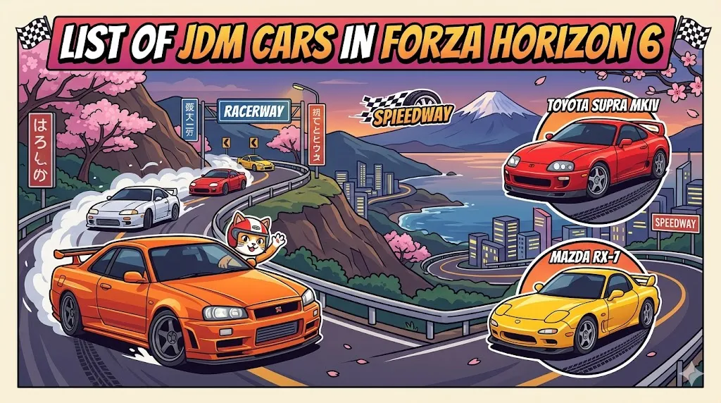List of JDM Car in Forza Horizon 6