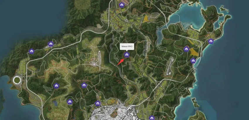 1989 Nissan PAO Map Location