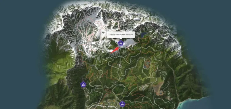 1974 Lancia Stratos HF Stradale Map Location