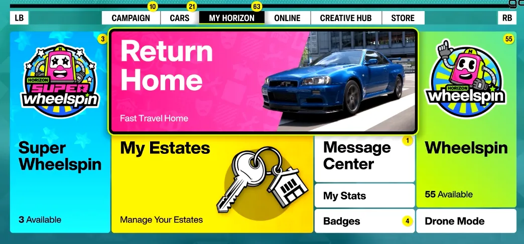 Go to Your Home or Festival Garage