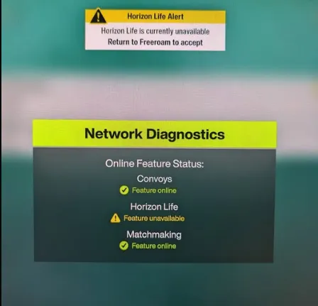 Forza Horizon 6: Unable to Connect to Horizon Life