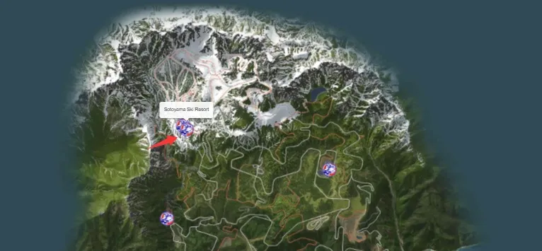 Sotoyama Ski Resort Map Location