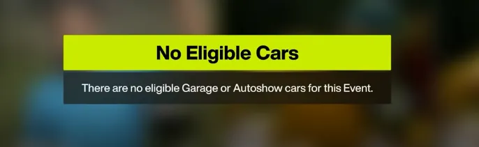 Fix No Eligible Cars Error