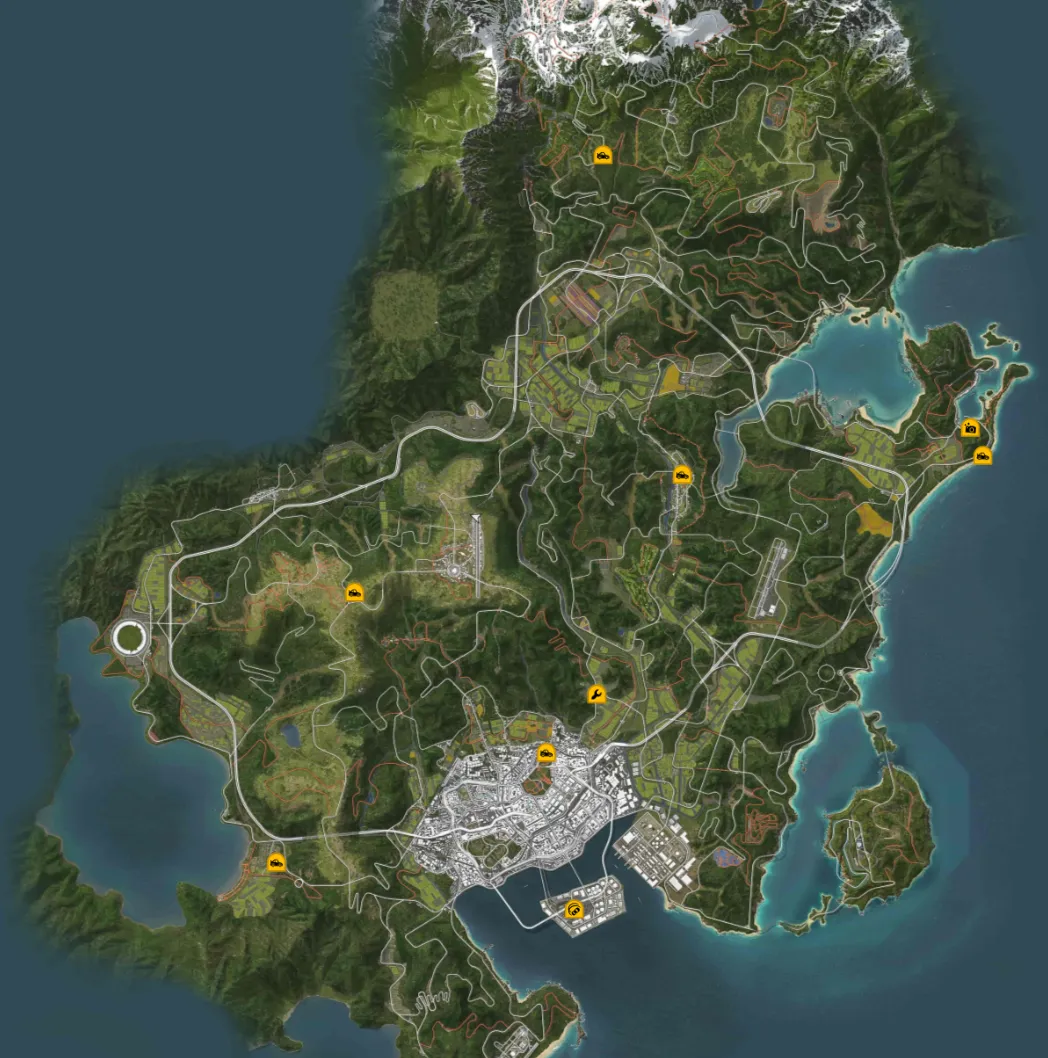 Forza Horizon 6 Story Locations