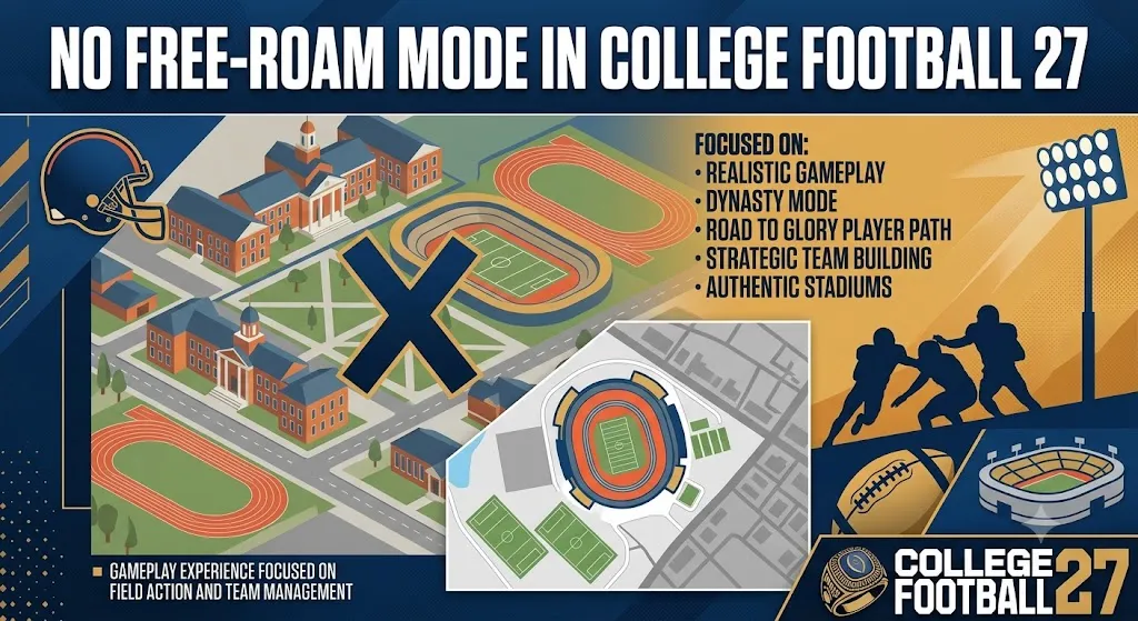 There is No Free-Roam Mode In College Football 27