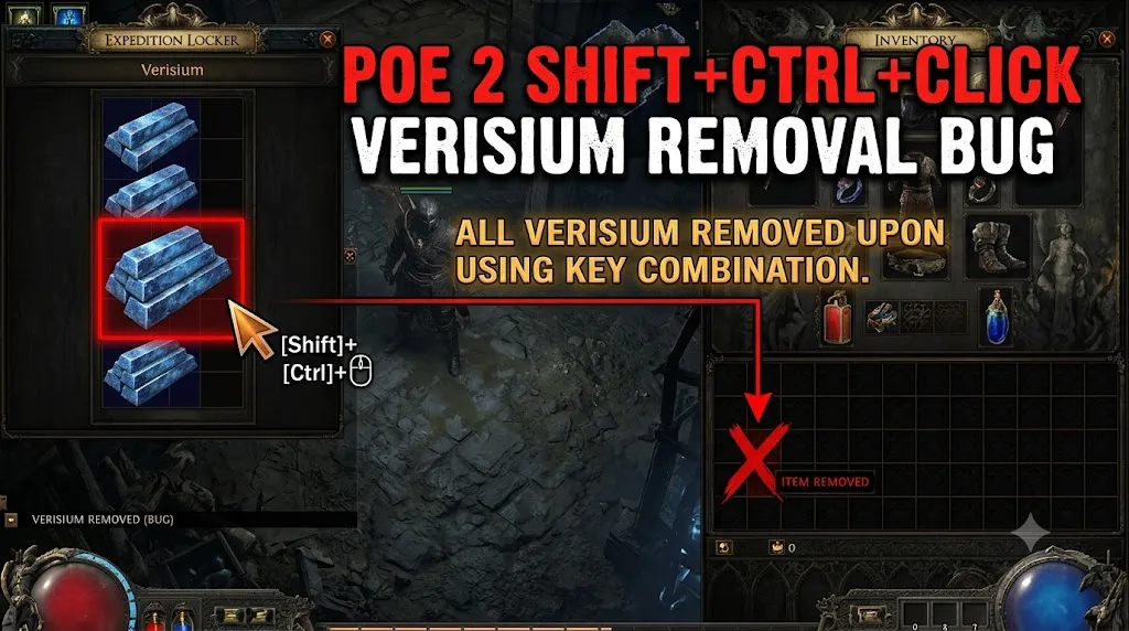PoE 2 Shift+Ctrl+Click Verisium Removal Bug