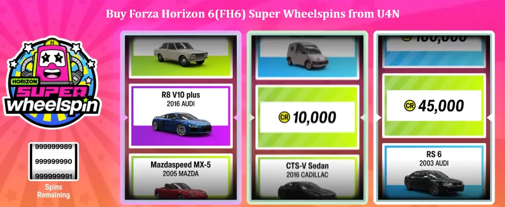 buy forza horizon 6(FH6) super wheelspins