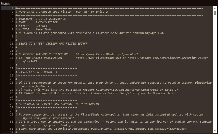 PoE 2 0.5 Loot Filter