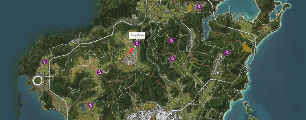FH6 Festival Chase Street Racing Event Map Location