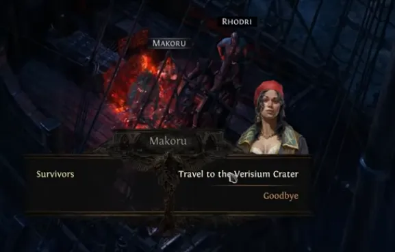PoE 2 Talk to Makoru