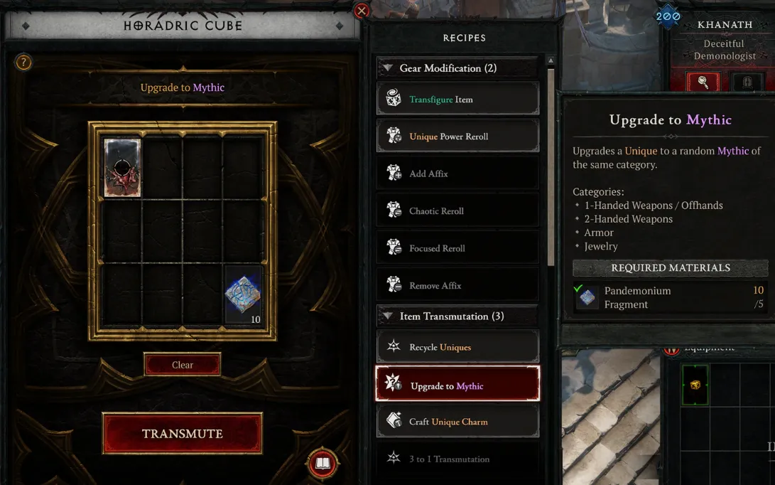 Diablo 4 Season 14 Mythic Uniques Upgrade