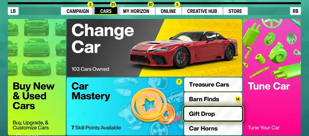 How To Send Gift Drop In Forza Horizon 6