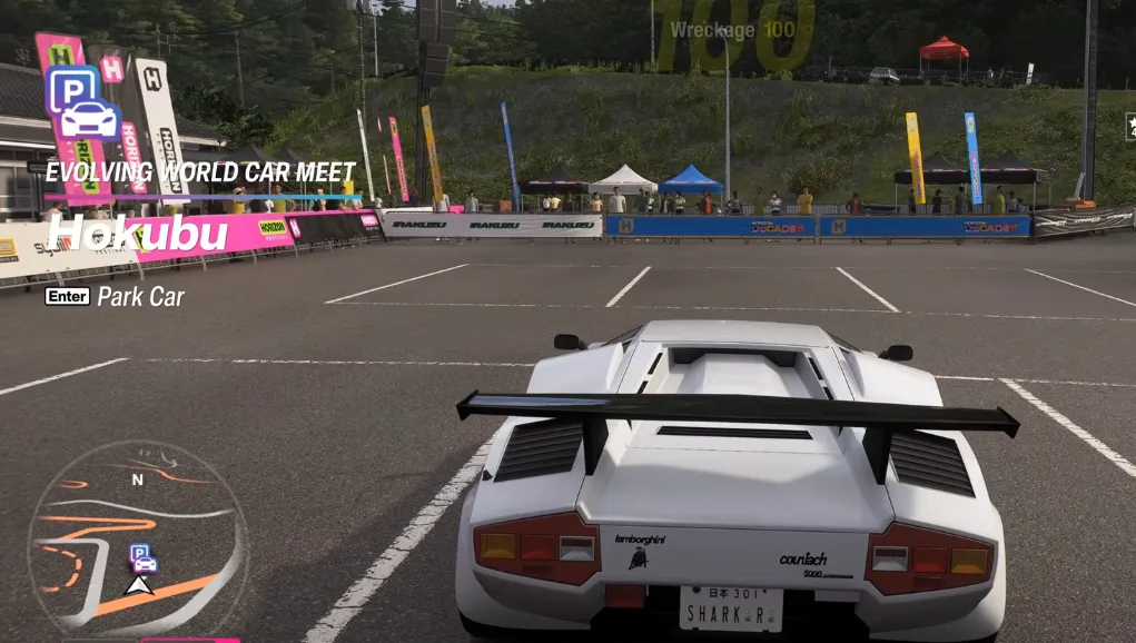 Forza Horizon 6 Evolving World Car Meet Park in the Designated Area