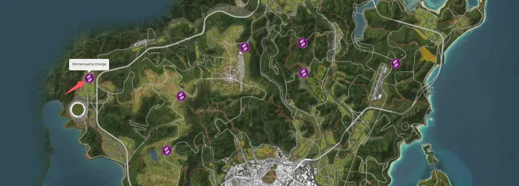 Forza Horizon 6 Shimanoyama Charge Street Racing Event Map Location