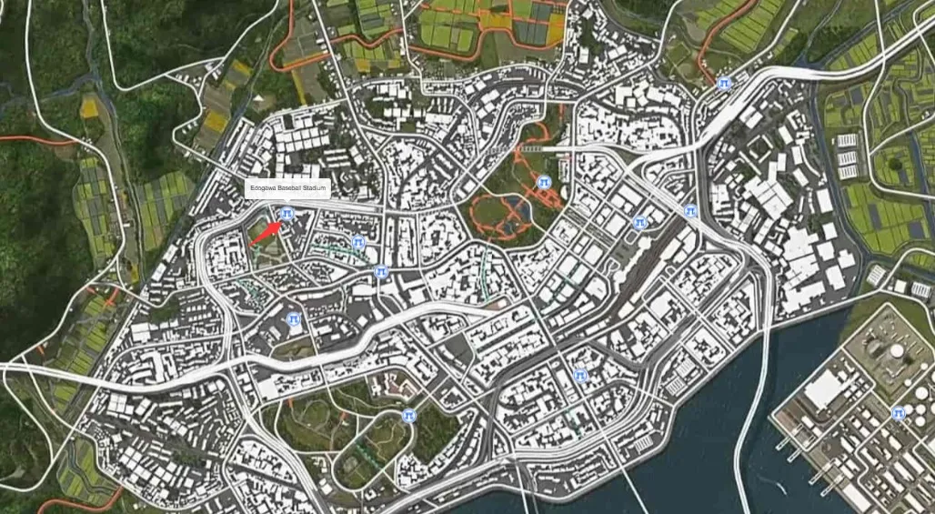Forza Horizon 6 Edogawa Baseball Stadium Map Location